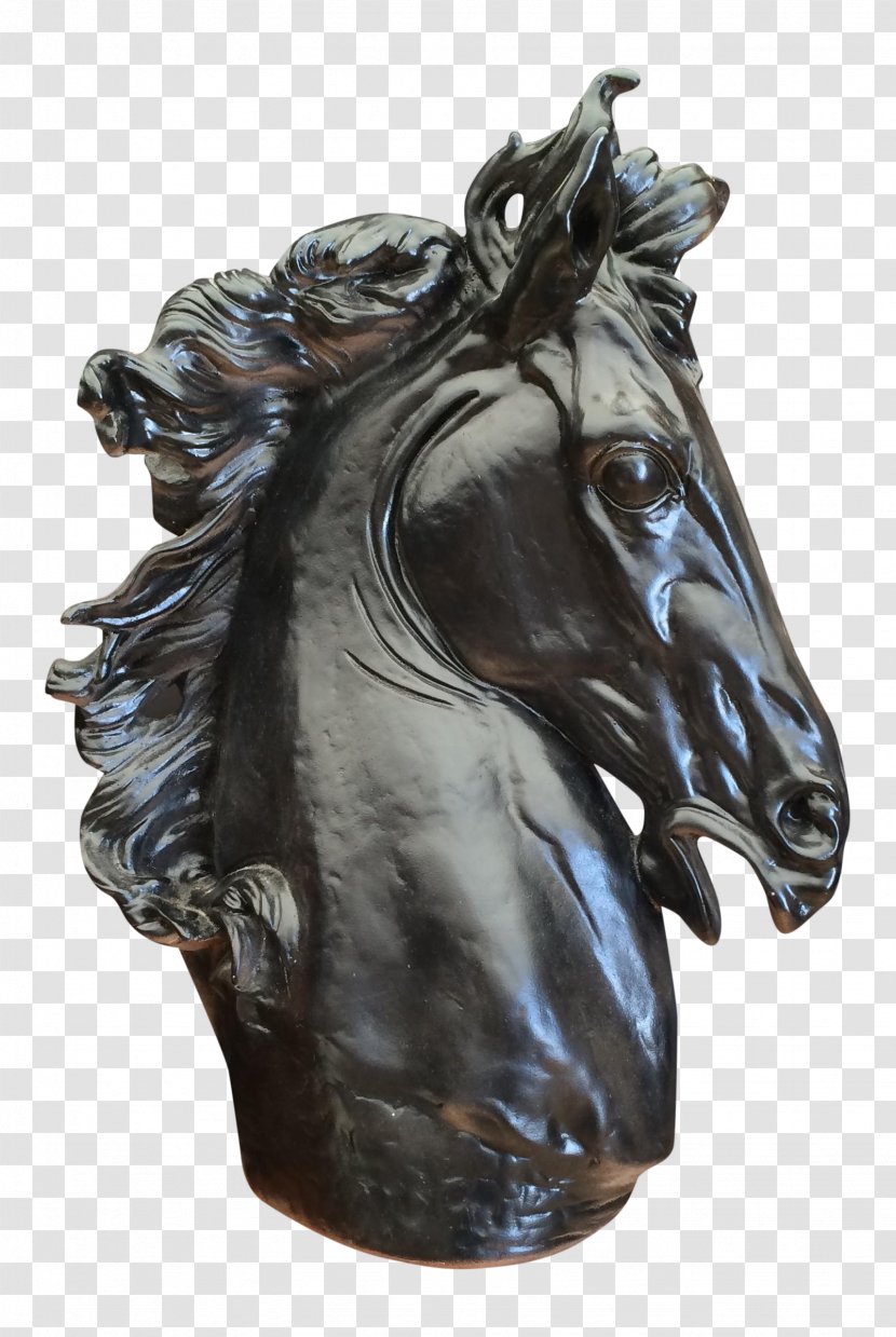 Bronze Sculpture Mustang Stallion Statue - Horse Transparent PNG