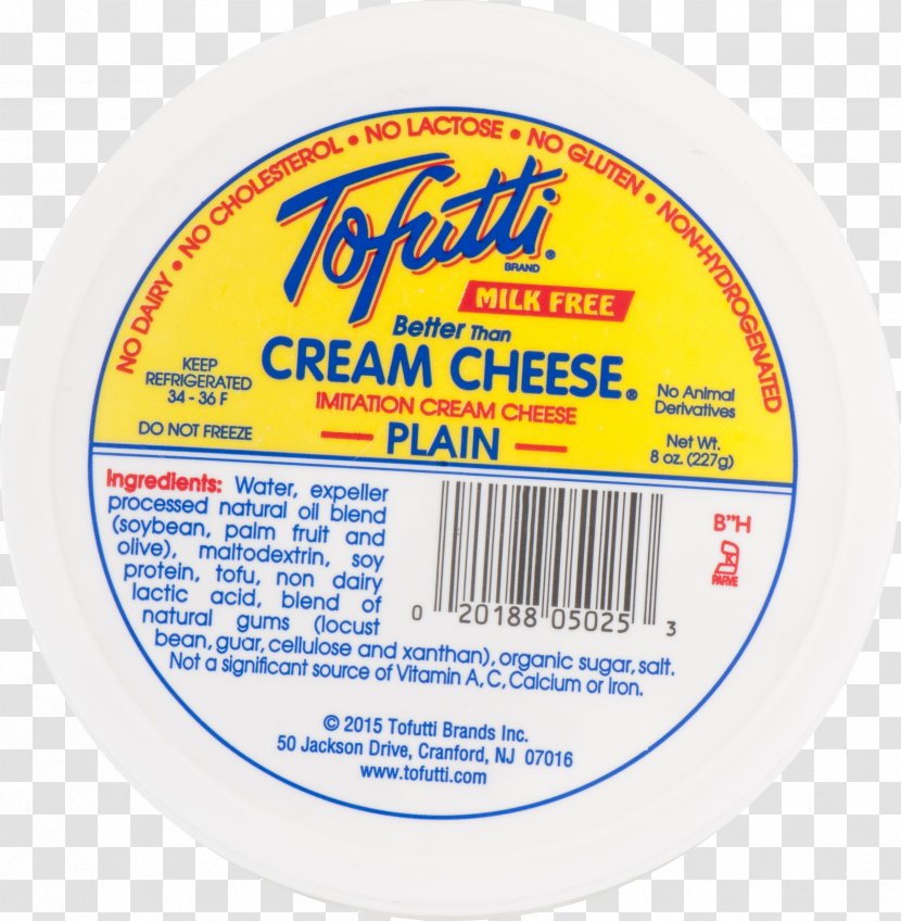 Milk Tofutti Material Cream Cheese Ounce - Bagel Transparent PNG