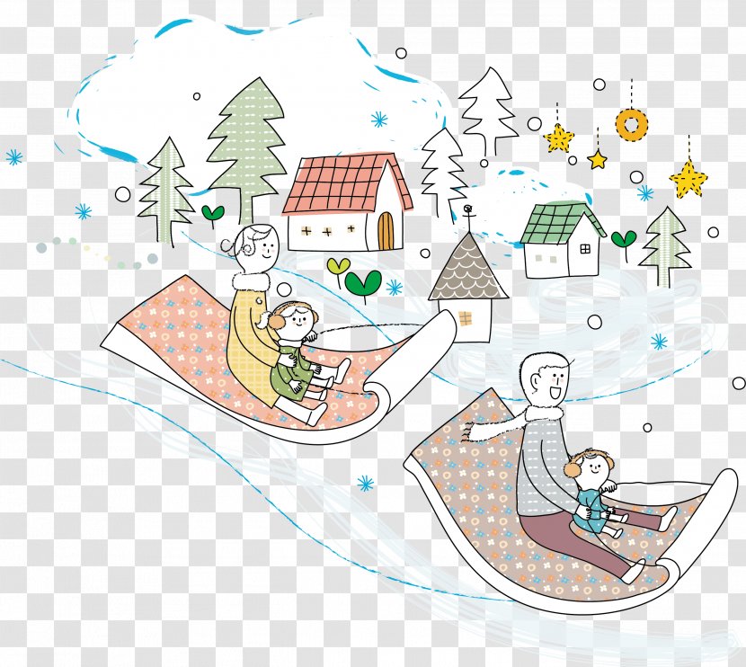 Child Cartoon - Text - Illustration Of A Winter Ski Transparent PNG