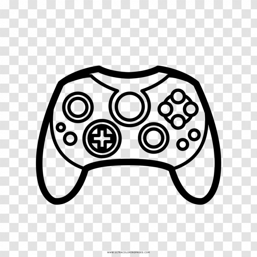 Coloring Book Game Controllers XBox Accessory Xbox 360 Controller Video - Black - Playstation Transparent PNG