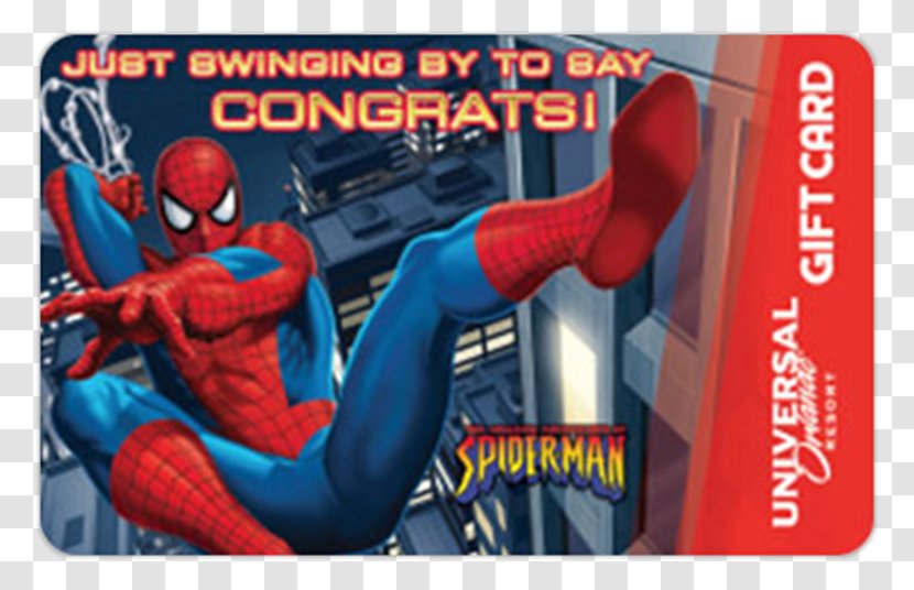 Universal Orlando Walt Disney World Spider-Man Gift Card - Souvenir - Spiderman Birthday Transparent PNG