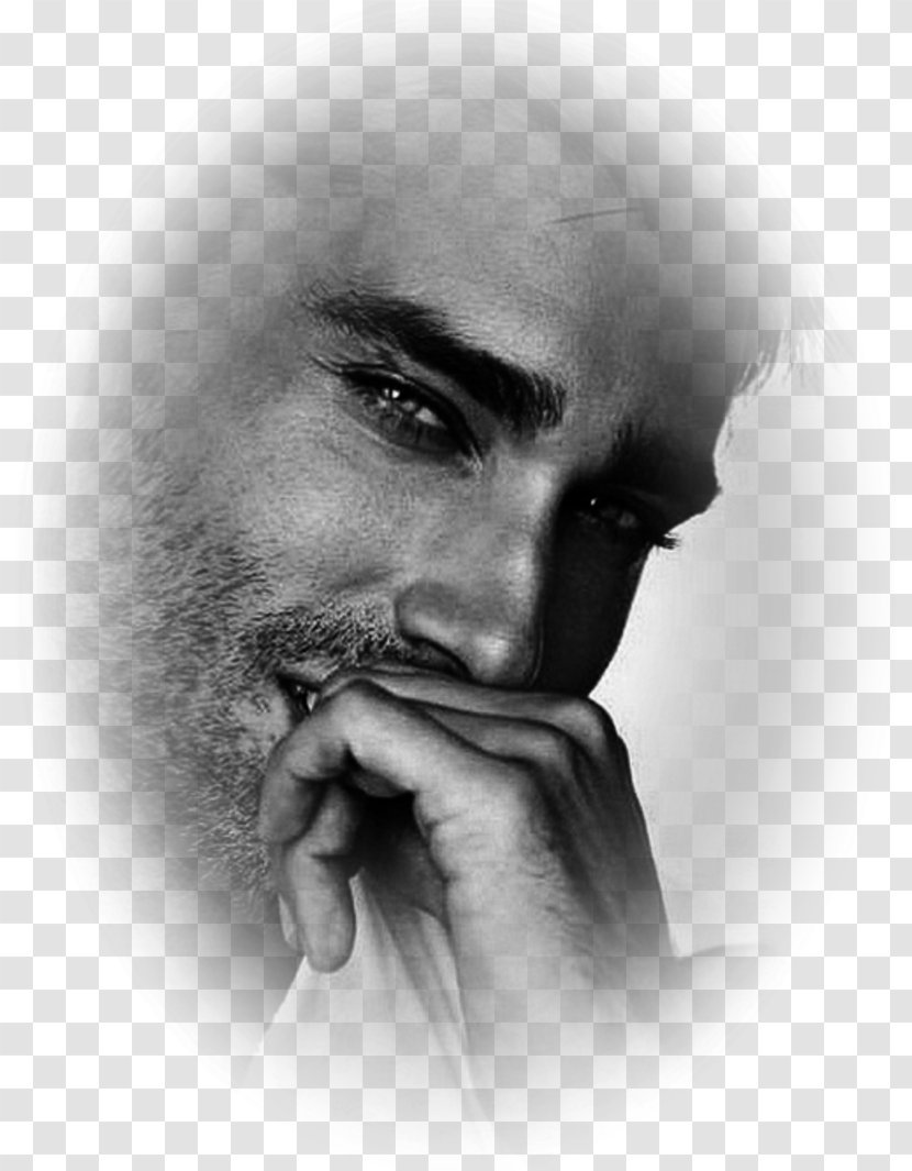 Male Model Beard Man Christian Grey - Monochrome Photography Transparent PNG
