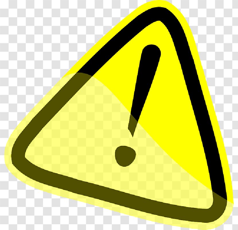 Clip Art Warning Sign Openclipart Hazard Symbol - Yellow Mark Transparent PNG