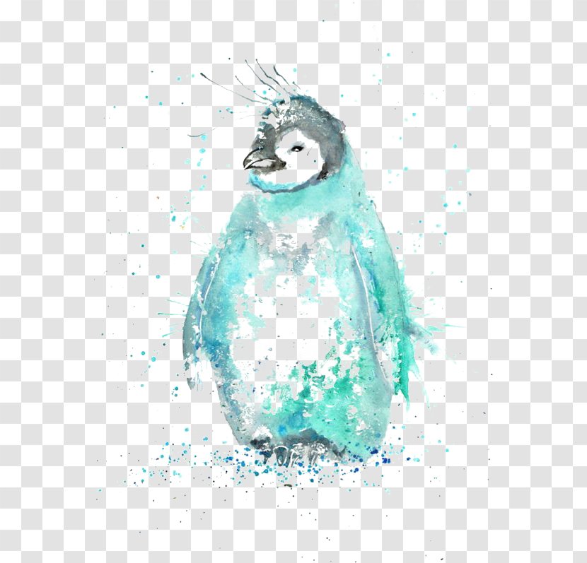 Penguin Watercolor Painting Drawing Illustration - Tattoo Transparent PNG