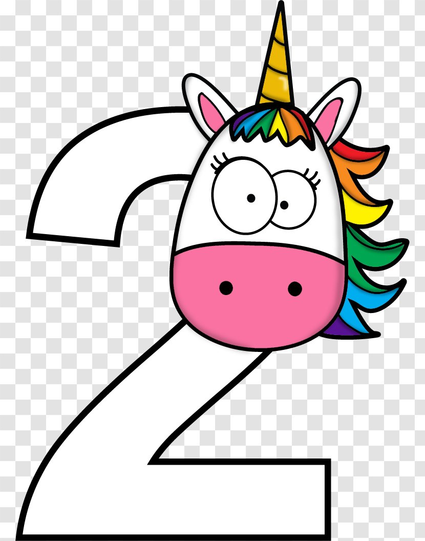 Unicorn English Alphabet Number Mythology - Birthday Transparent PNG