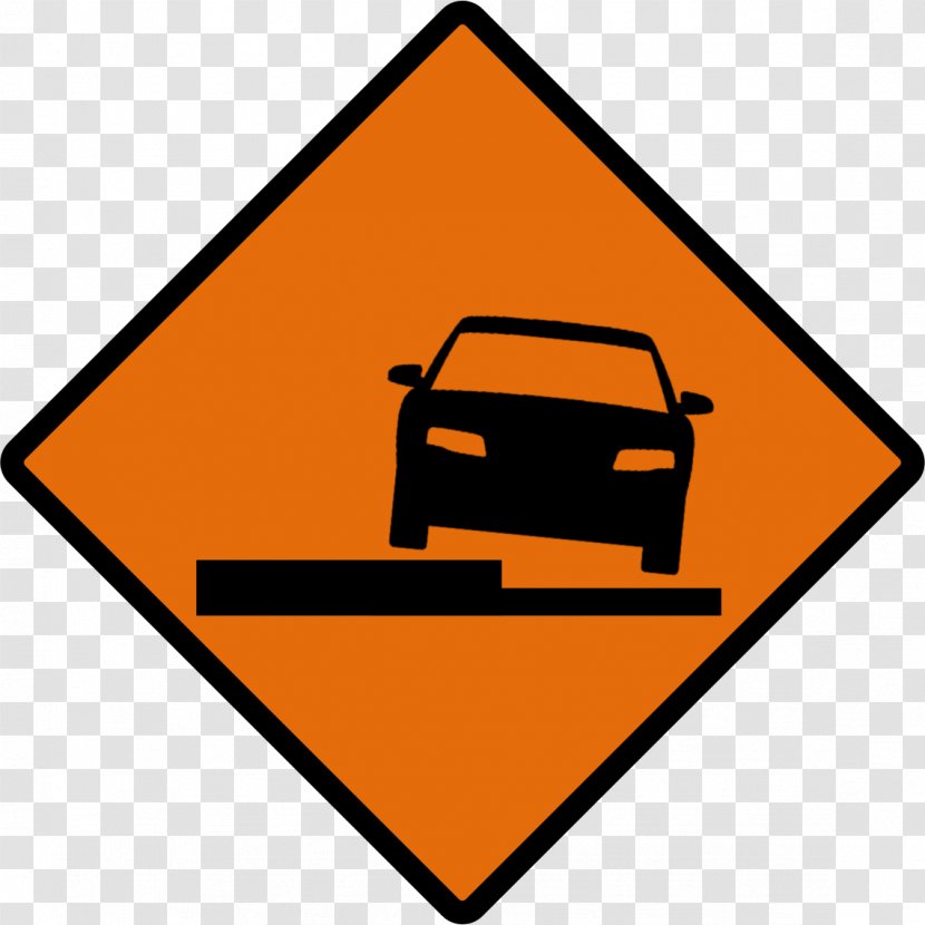 Traffic Sign Road Warning - Shoulder Transparent PNG