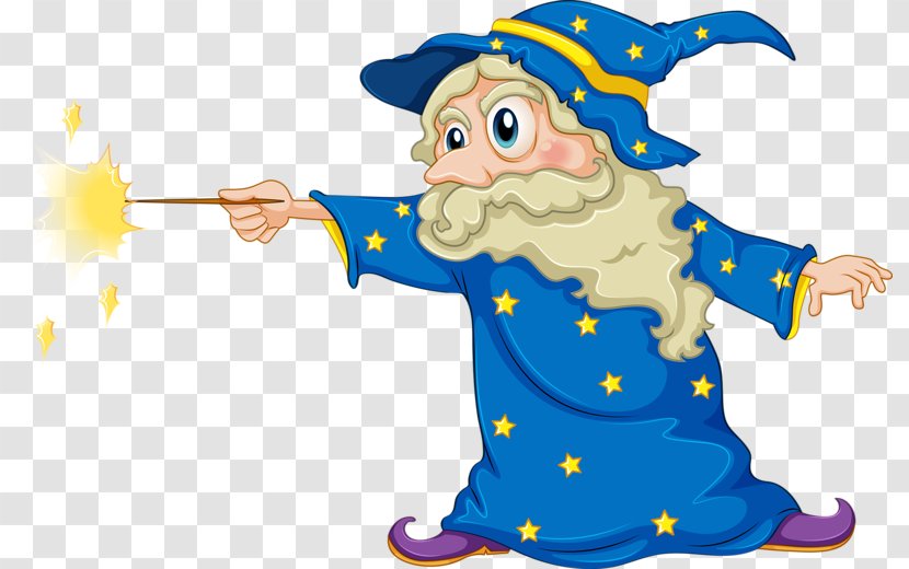 Wand Magician Illustration - Art - Blue Wizard Transparent PNG