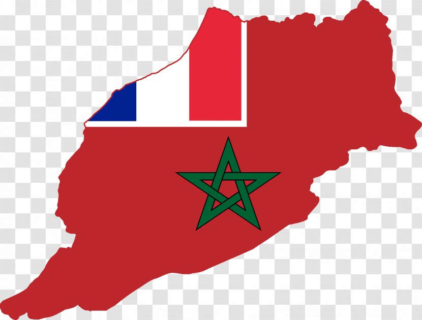 Flag Of Morocco French Protectorate In Image Map - Greater Transparent PNG