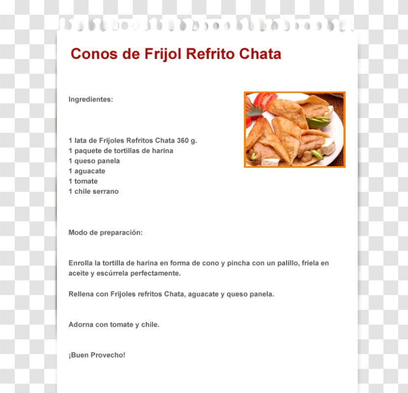 Food Recipe - Frijoles Transparent PNG