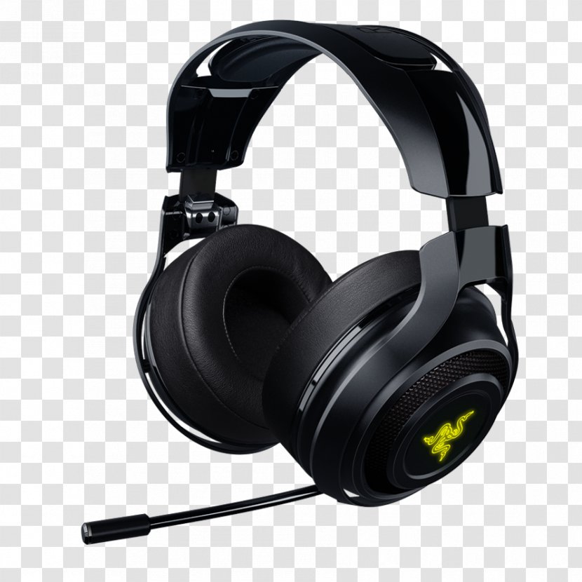 Razer Man O'War Xbox 360 Wireless Headset Microphone 7.1 Surround Sound Headphones - Tai Chi FAN Transparent PNG