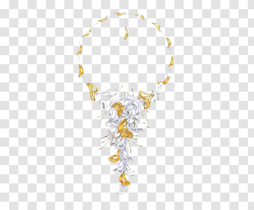 Illustration - Body Jewelry - Chrysanthemum Necklace Transparent PNG