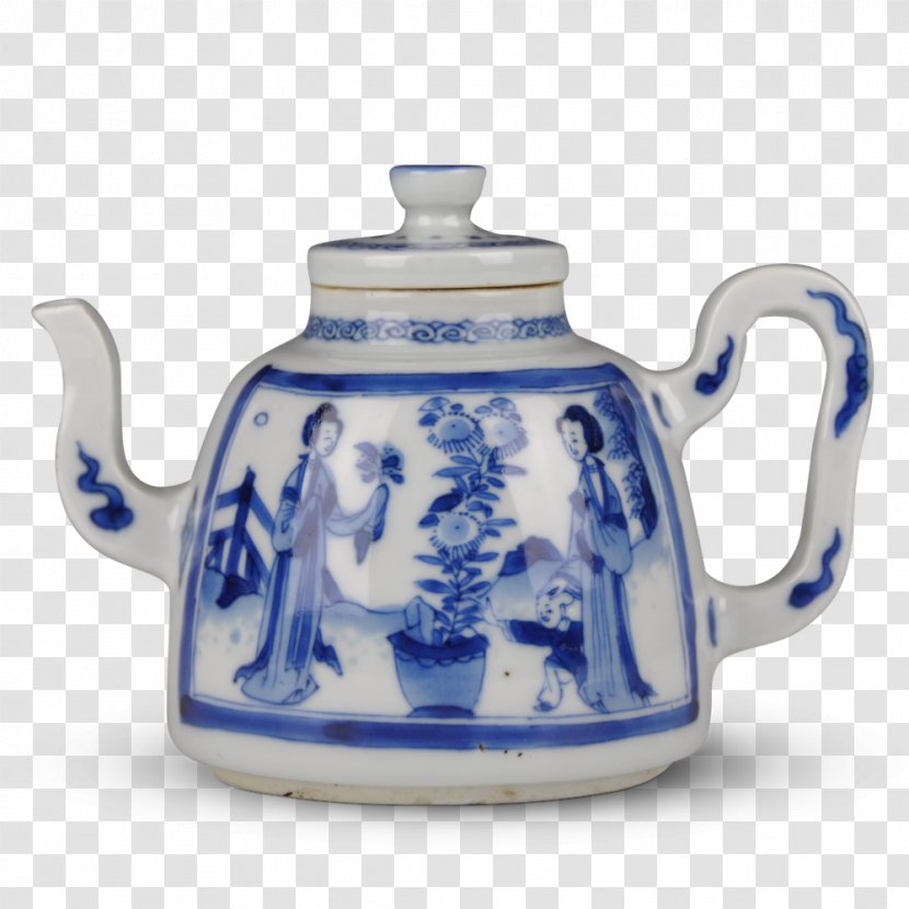 Yixing Clay Teapot Kettle Blue And White Pottery - Crock - Celadon Vase Transparent PNG
