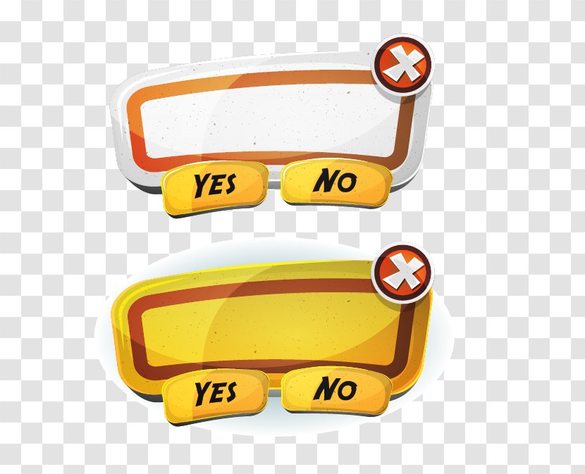 User Interface Design Button Illustration - Orange - Game UI Interactions Transparent PNG