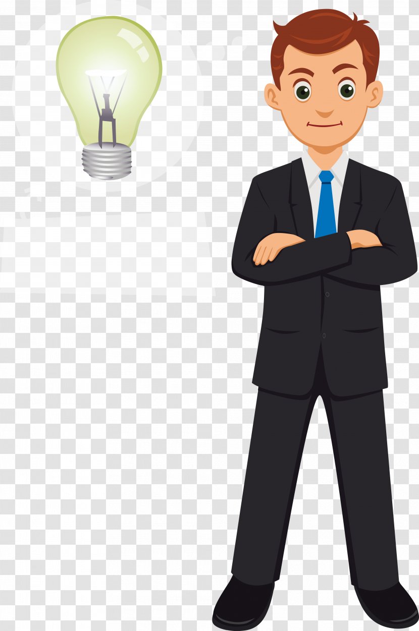 Drawing Dessin Animxe9 Silhouette - Businessperson - Vector Man With Ideas Transparent PNG