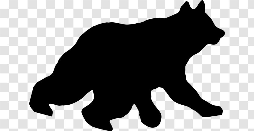 American Black Bear Polar Clip Art - Grizzly - Silhouette Transparent PNG