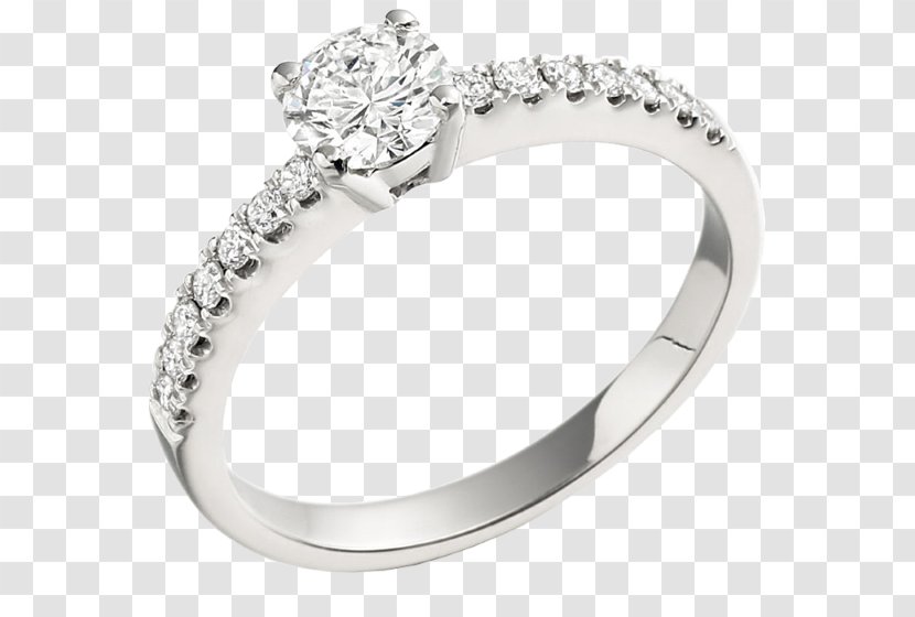 Wedding Ring Silver Jewellery Diamond - Body Transparent PNG