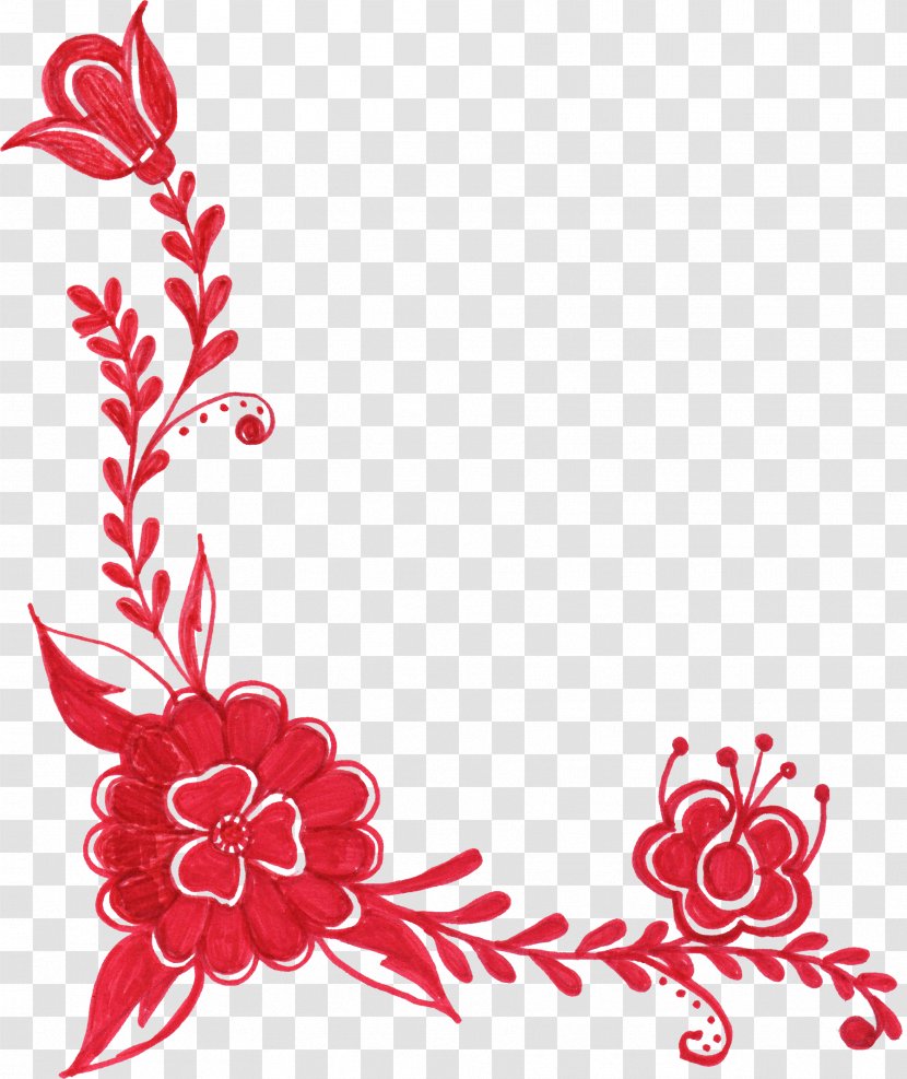 Flower Floral Design Red Clip Art - Cut Flowers - Ornaments Transparent PNG