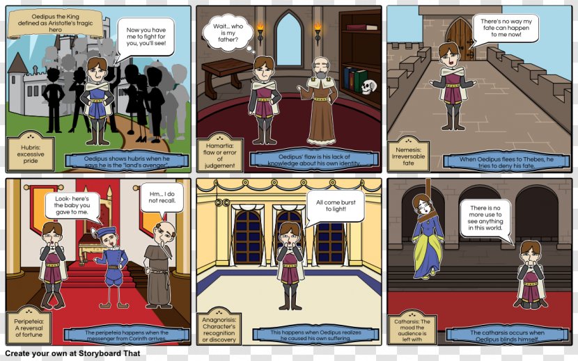 Oedipus Rex Antigone Comics Storyboard - Sophocles - Cliparts Transparent PNG