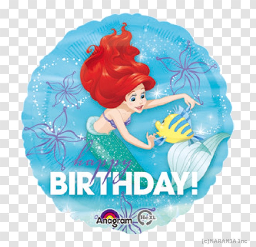 Ariel Balloon Birthday Cake Mickey Mouse - Party - Mermaid Transparent PNG