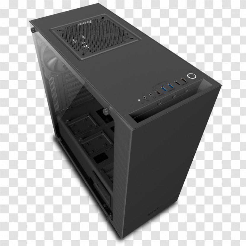 Computer Cases & Housings Power Supply Unit NZXT S340 Elite ATX Mid Tower CA-S340W-B5 Mid-Tower Case CA-S340 - Electronic Device - Pc Transparent PNG