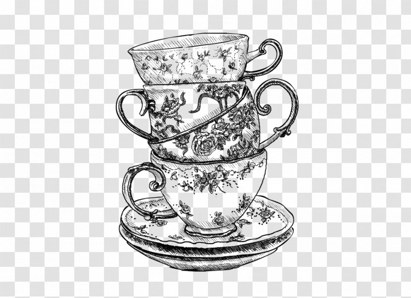 Coffee Cup Saucer Porcelain /m/02csf Tableware - Tea Set Transparent PNG
