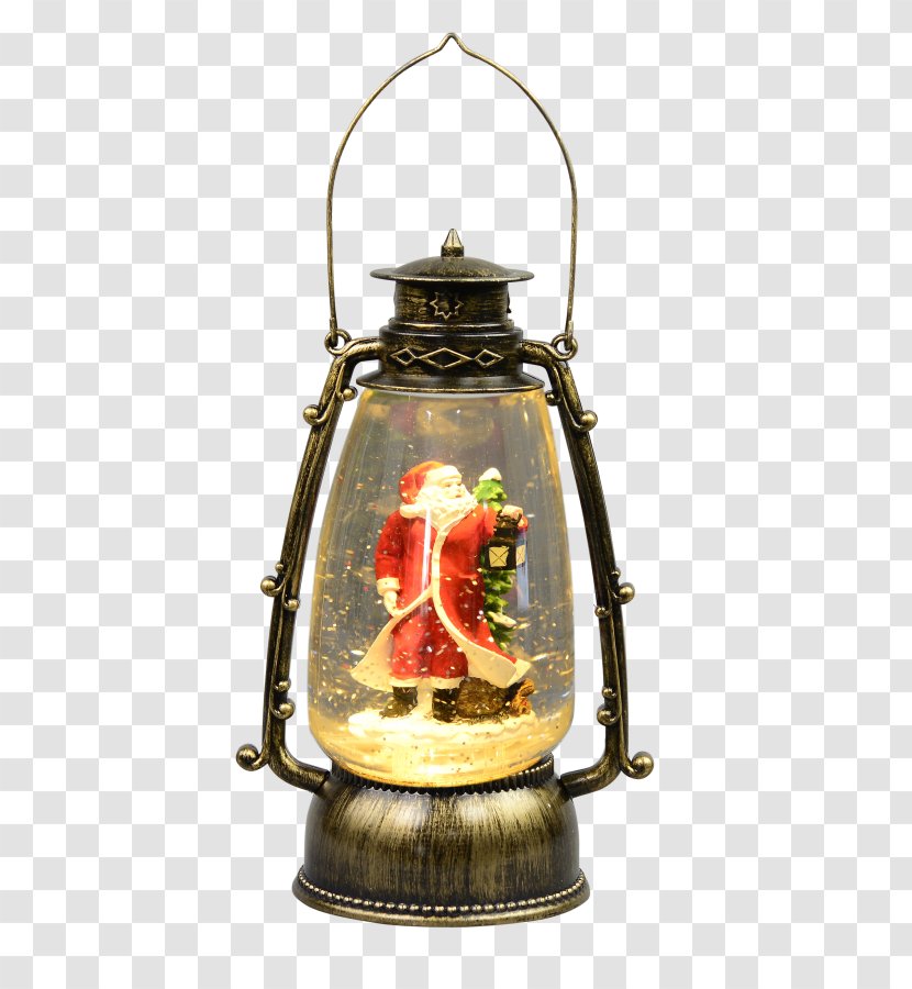 Santa Claus Lantern Snow Globes Lighting Christmas Day - Heart - Antique Hurricane Lamps Transparent PNG