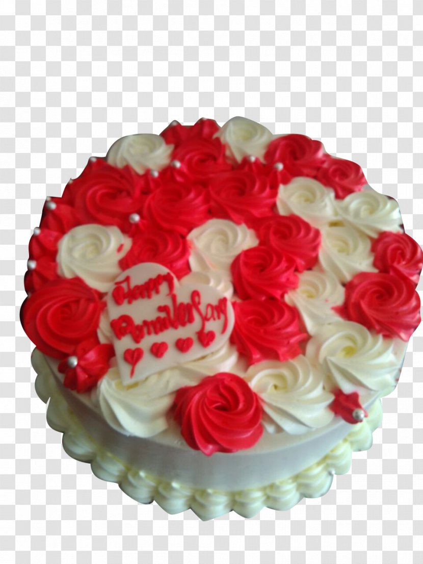 Garden Roses Torte Fruitcake Red Velvet Cake - Rose Order Transparent PNG