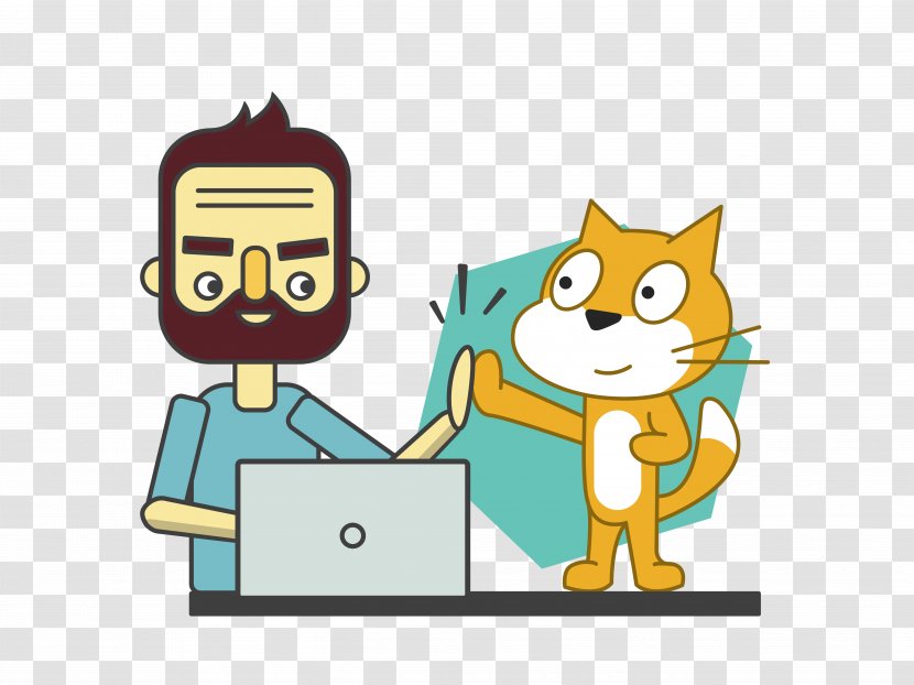 Scratch Computer Programming Programmer School Education - Course - Fictional Character Transparent PNG