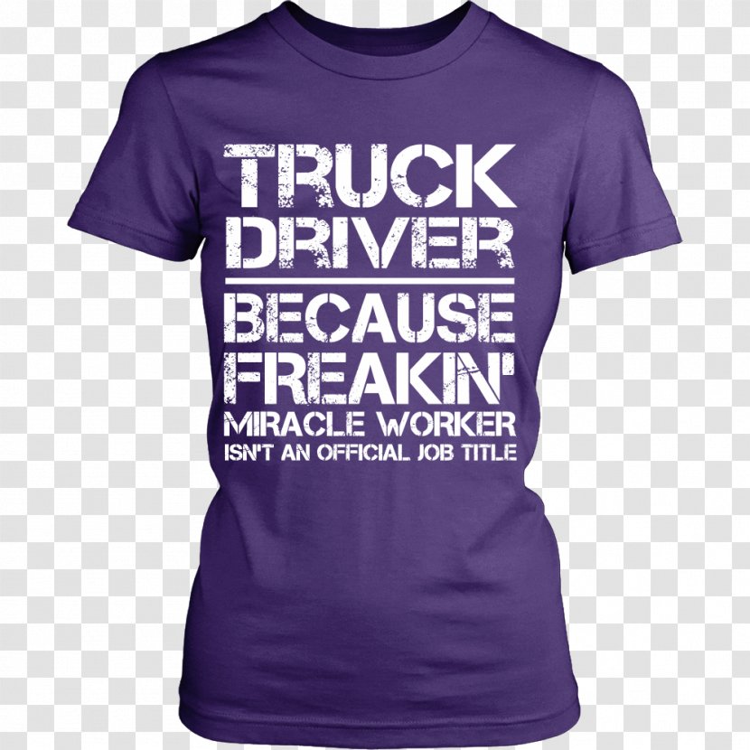 T-shirt Sleeve Logo Font - Purple - Truck Driver Transparent PNG