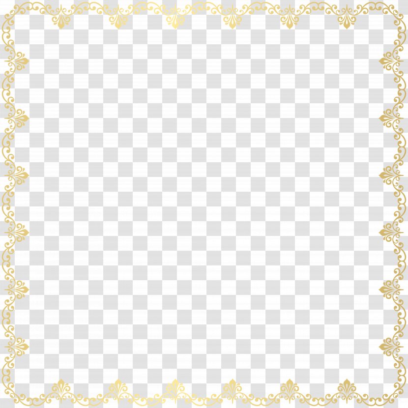 Yellow Area Pattern - Deco Frame Border Transparent Clip Art Image Transparent PNG