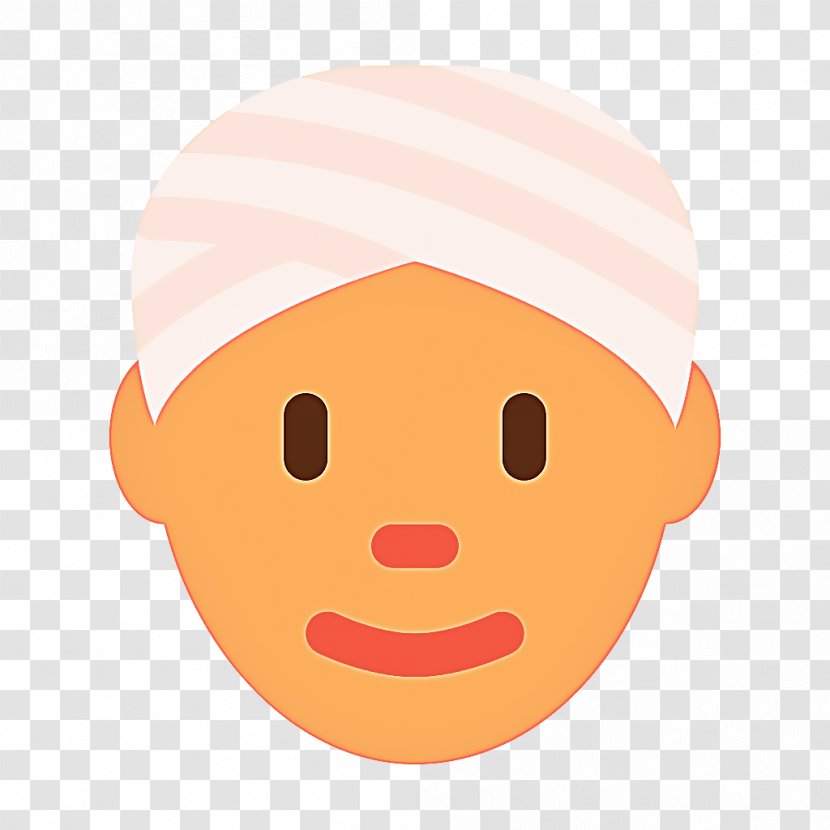 Smiley Face Background - Orange - Headgear Smile Transparent PNG