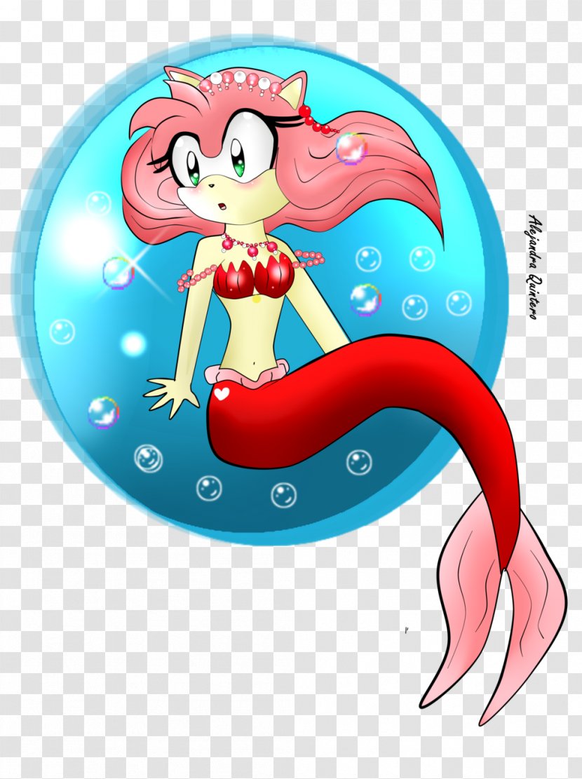 Amy Rose Mermaid Sonic The Hedgehog DeviantArt - Watercolor Transparent PNG