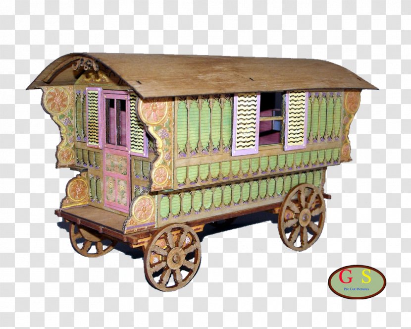 Wagon Vardo Caravan Mobile Home - Dollhouse - Car Transparent PNG
