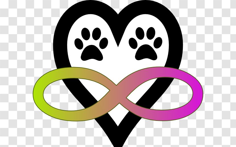 Infinity Symbol Paw Dog Clip Art - Smile Transparent PNG