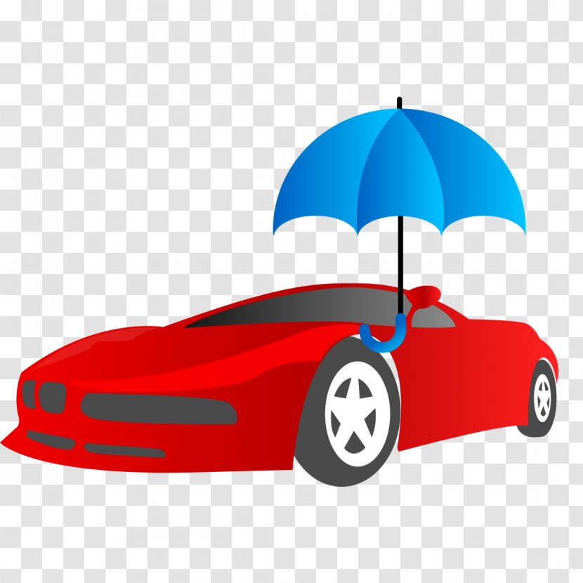 Sports Car Door Luxury Vehicle Audi - Model - Red With Umbrella Transparent PNG