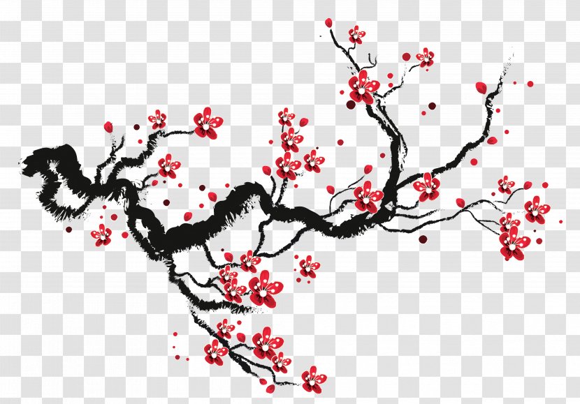 Cherry Blossom Drawing Watercolor Painting Sketch Transparent PNG