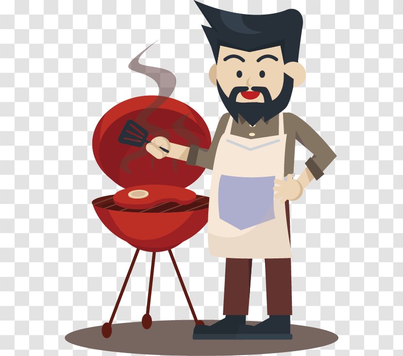 Barbecue Asado - Fictional Character - Vector Outdoor Grill Man Transparent PNG