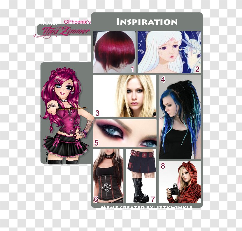 Avril Lavigne Hair Coloring Black Purple Brown - Tree Transparent PNG