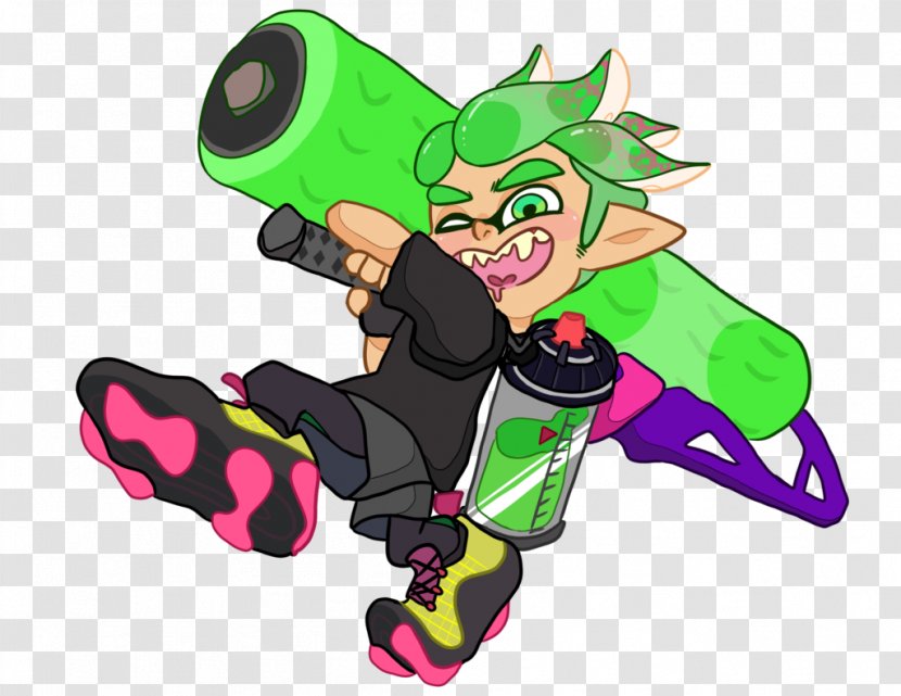 Splatoon 2 Nintendo Switch Mario Kart 8 Deluxe - Mythical Creature - Black Inkling Transparent PNG