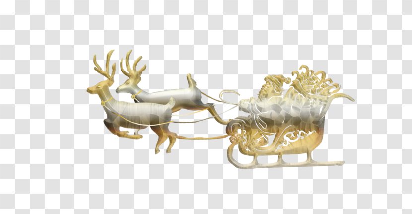 Reindeer Wildlife - Brass Transparent PNG