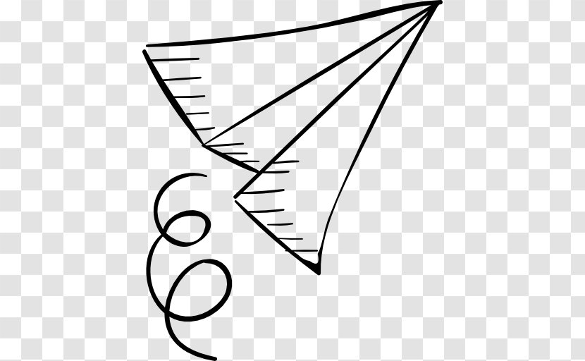 Paper Plane Airplane - Monochrome Photography - Painted Paperrplane Free Transparent PNG