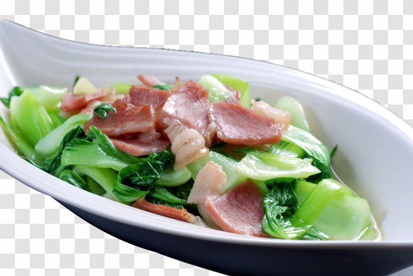 Spinach Salad Chinese Cuisine Bacon Prosciutto Recipe - Bresaola - Dried Cabbage Rouchao Transparent PNG