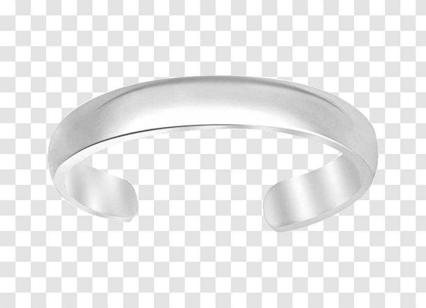 Toe Ring Sterling Silver Rhodium - Platinum Transparent PNG