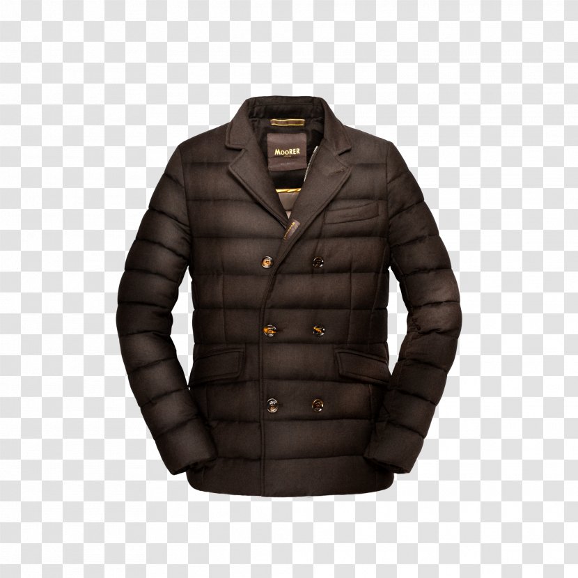Jacket MooRER Factory Store Button Coat Zipper - Black Transparent PNG