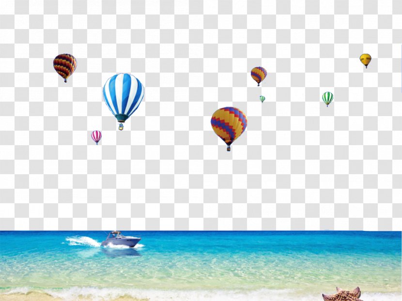 Hot Air Balloon - Sea Speedboat Transparent PNG