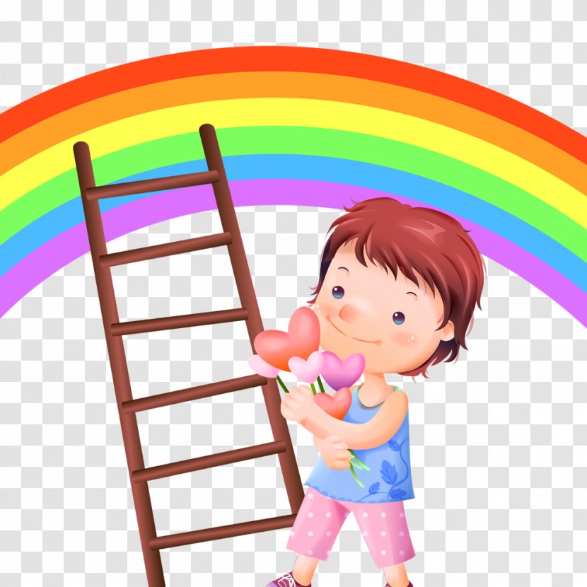 Stairs Clip Art - Cartoon - Rainbow Transparent PNG