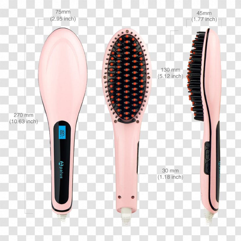 Hair Iron Hairbrush Ceramic Comb - Brush - Straightener Transparent PNG