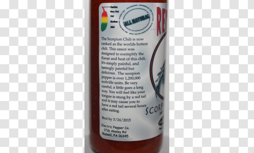 Trinidad Moruga Scorpion Salsa Butch T Pepper - Capsicum Annuum - Chili Sauce Transparent PNG