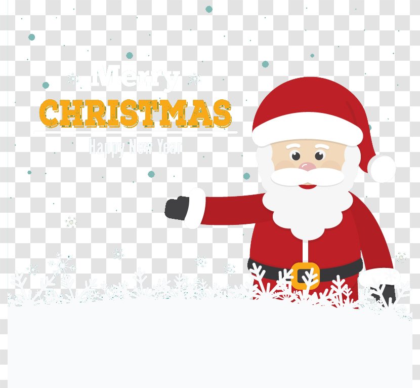 Santa Claus Christmas Ornament - Snow - Vector Material Transparent PNG