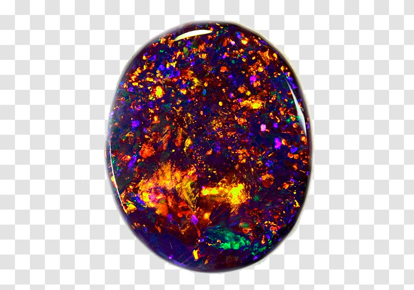 Lightning Ridge Opal Gemstone ブラック・オパール Metal-coated Crystal - Ruby Transparent PNG